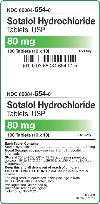 80 mg Sotalol HCl Tablets Carton