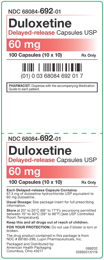 60 mg Duloxetine DR Capsules Carton