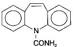 Carbamazepine structural formula