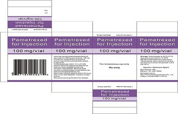 PACKAGE CARTON – Pemetrexed for Injection 100 mg single-use vial