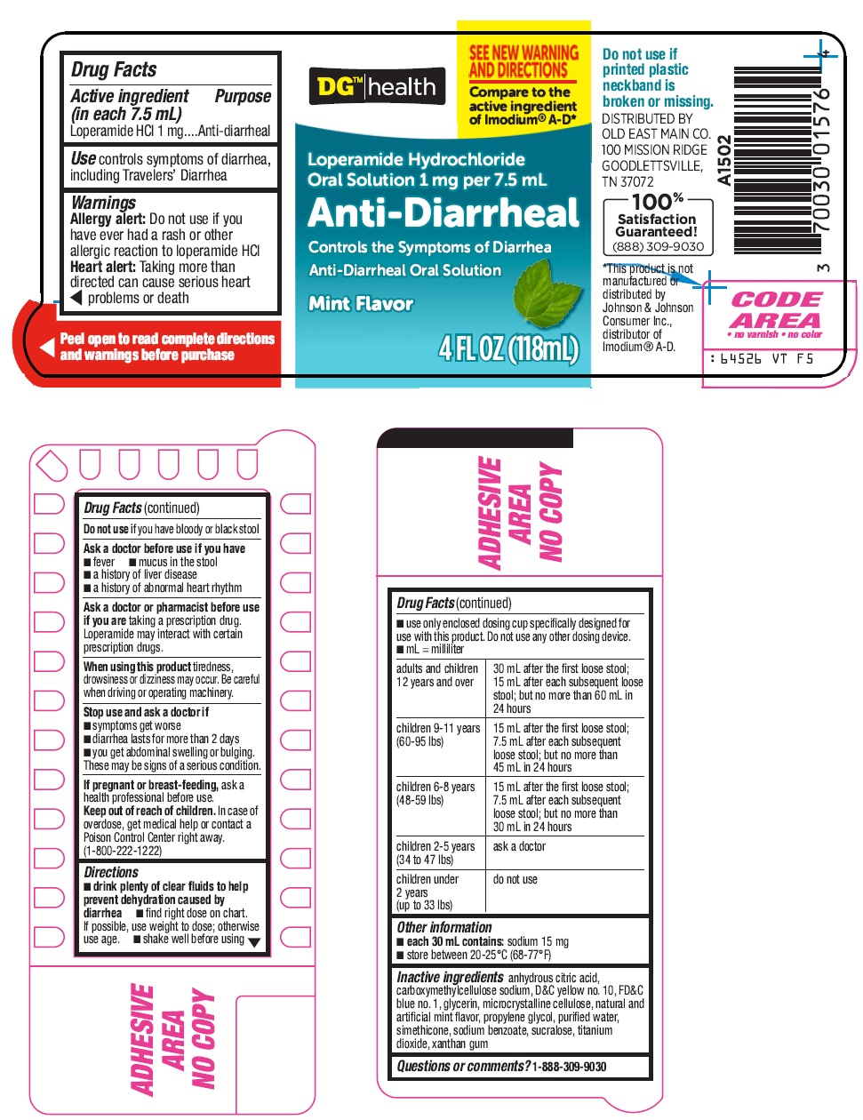 Anti-Diarrheal Label