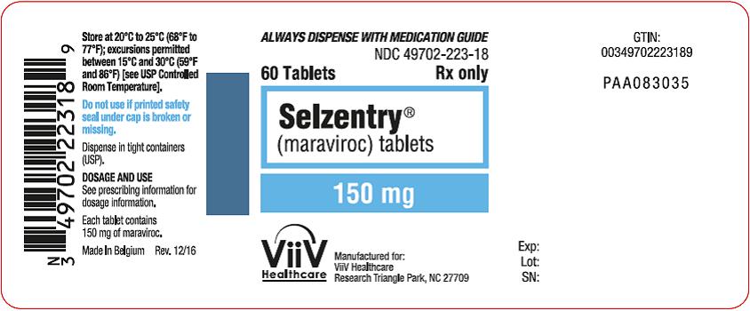 Selzentry 150 mg 60 count label