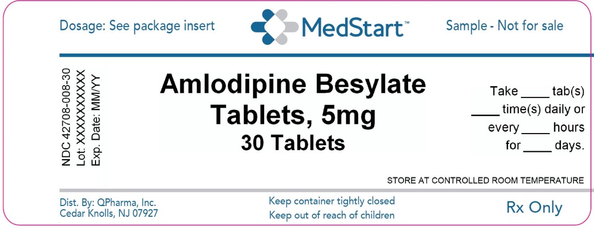 42708-008-30 Amlodipine Besylate Tablets 5mg x 30 V2