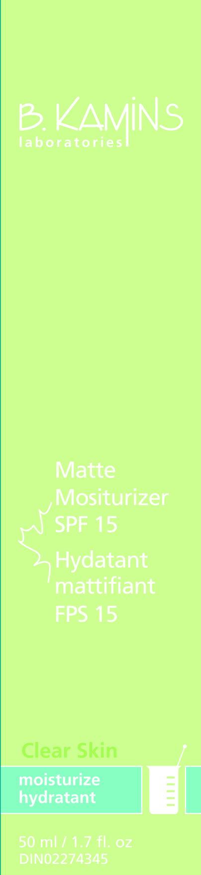 Matte Moisturizer SPF front panel image