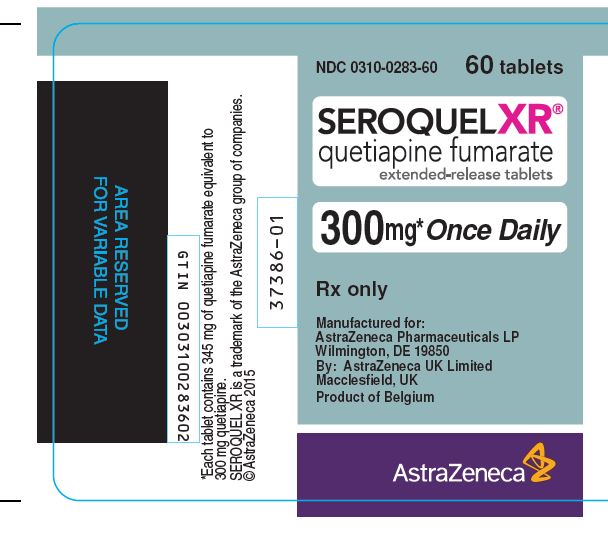 Seroquel XR 300 mg bottle label