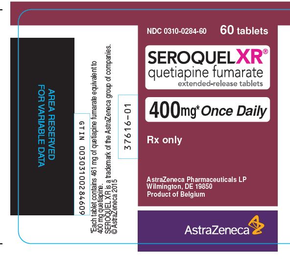 Seroquel XR 400 mg bottle label