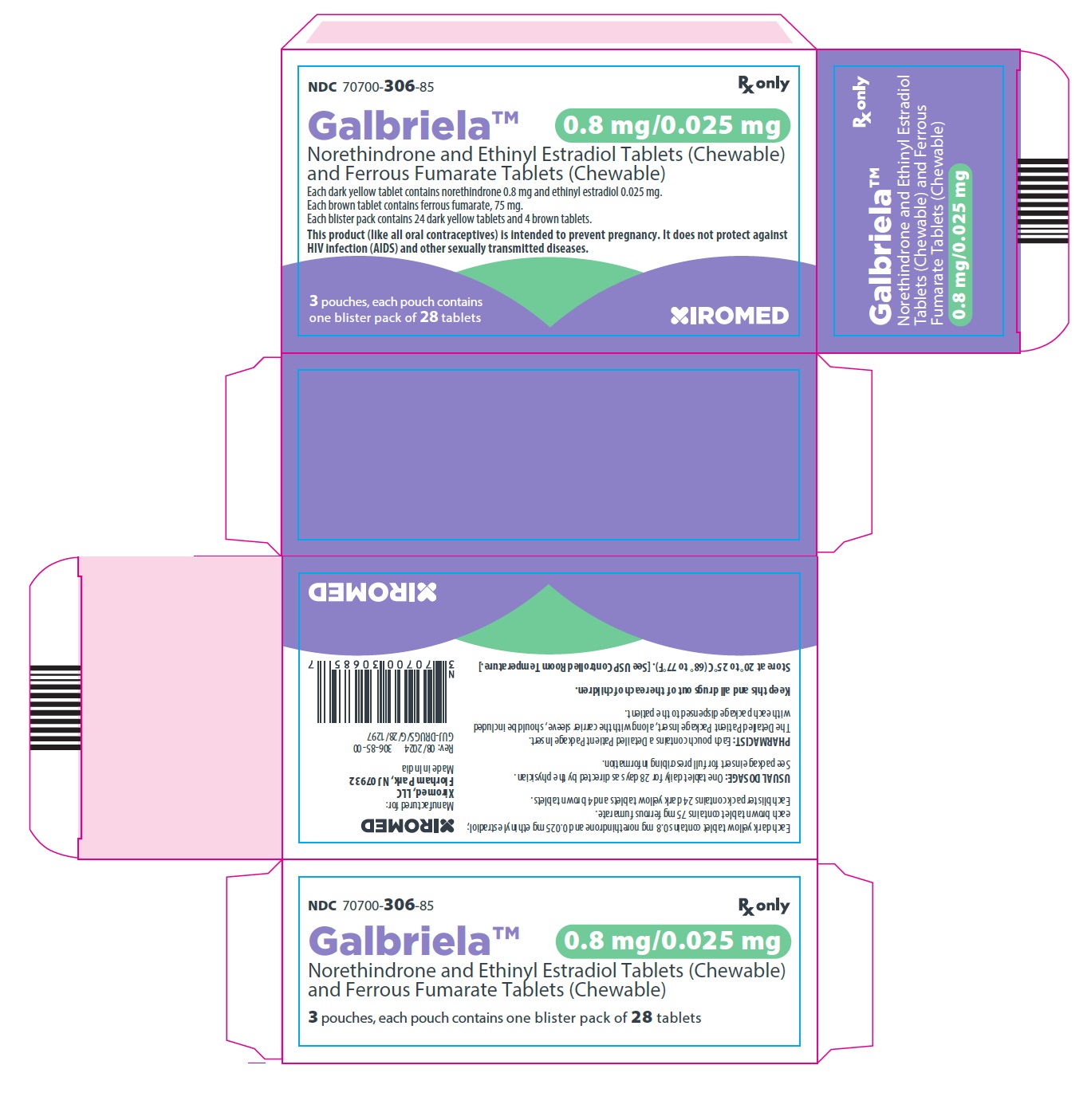 Norethindrone and Ethinyl Estradiol Tablets (Chewable) and Ferrous Fumarate Tablets (Chewable) Carton