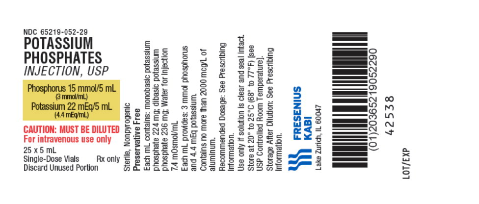 PACKAGE LABEL - PRINCIPAL DISPLAY – Potassium Phosphates Inj, USP 5 mL Tray Label
