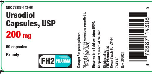 Ursodiol Capsules USP 200 mg label 60s