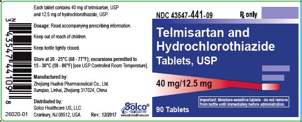 Telmisartan and Hydrochlorothiazide Tablets  40 mg/12.5 mg - 90 tablets