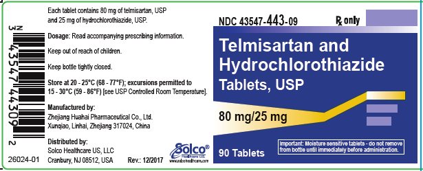 Telmisartan and Hydrochlorothiazide Tablets  80 mg/25 mg - 90 tablets
