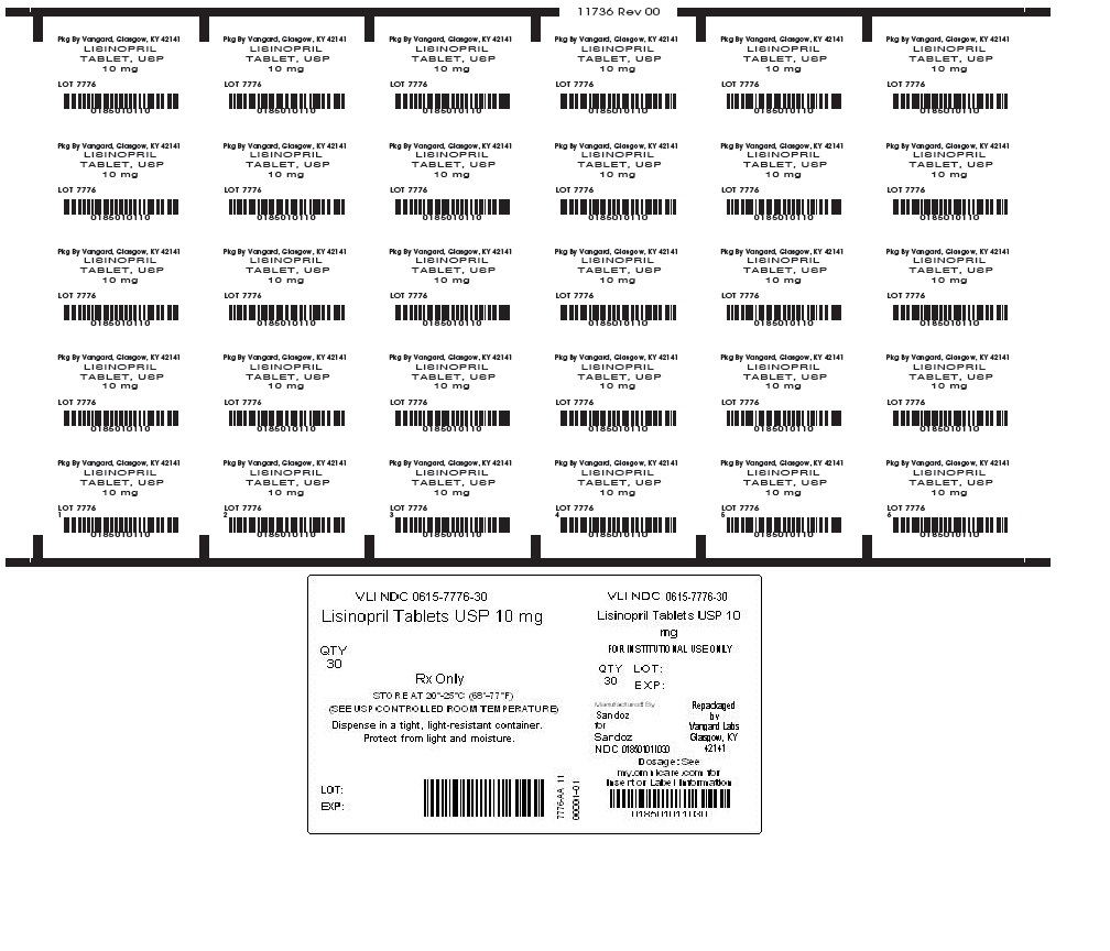 Lisinopril 10mg Unit-Dose Label