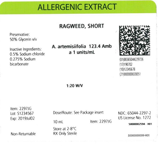 Standardized Short Ragweed 10 mL, 1:20 w/v Carton Label