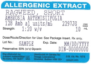 Ragweed Mix 5 mL, 1:20 w/v Carton Label