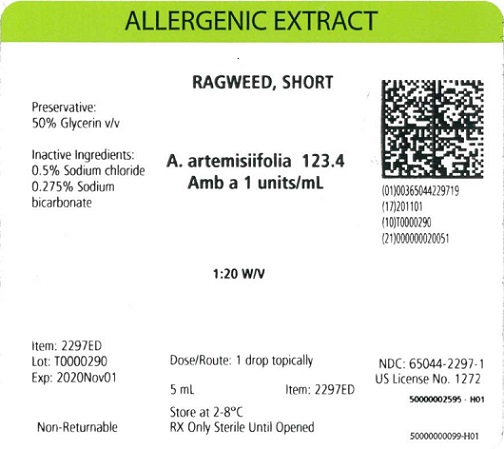 Standardized Short Ragweed 5 mL, 1:20 w/v Carton Label