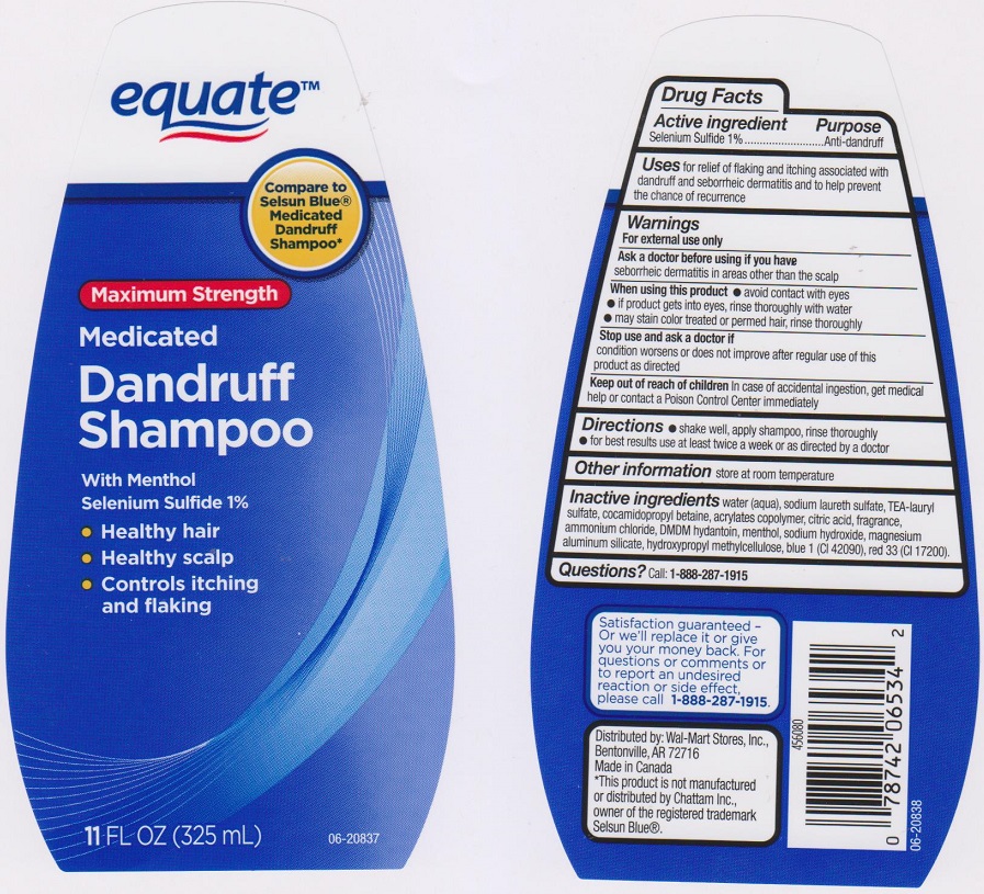 Equate Medicated Dandruff Selenium Sulfide Liquid