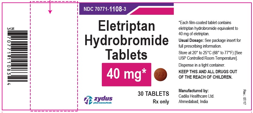 Eletriptan hydrobromide tablet
