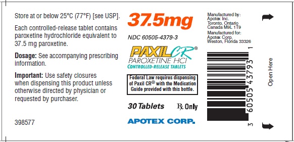 PaxilCR37.5mg30counttabletlabel