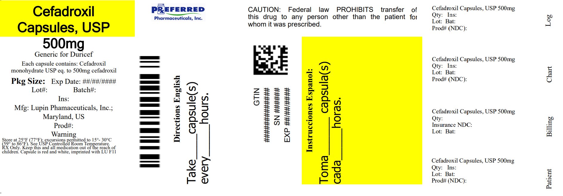 Cefadroxil Capsules USP 500mg