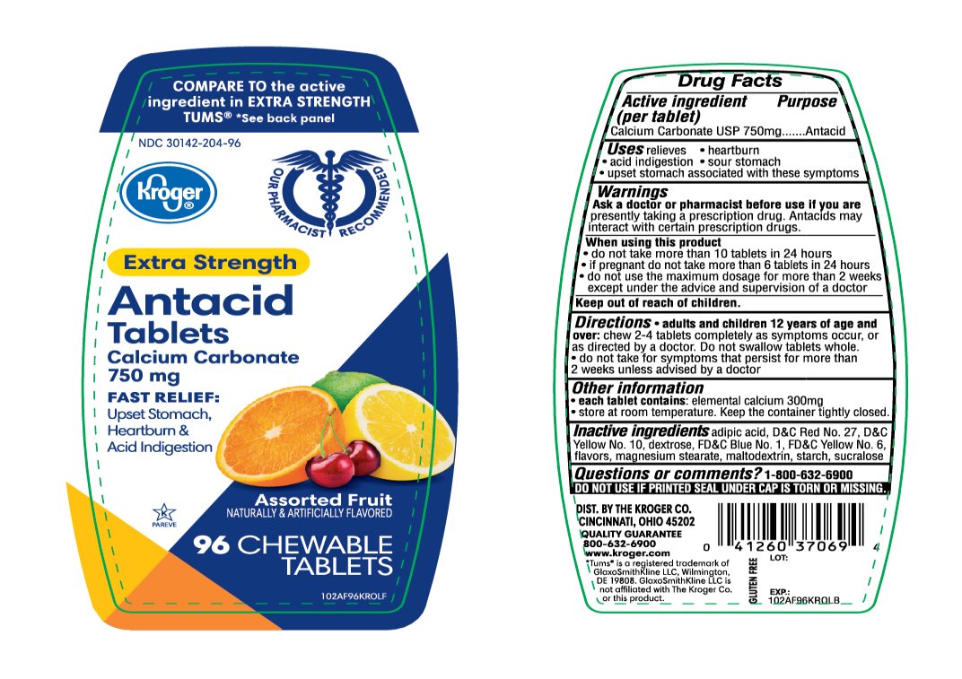 Kroger Antacid Extra Strength 96 Chewable Tablets