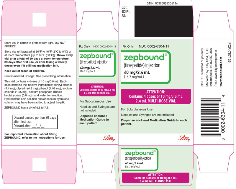 PACKAGE LABEL - Zepbound Multi-Dose Vial - 10 mg/0.6 mL Dose (40 mg/2.4 mL [16.7 mg/mL])
