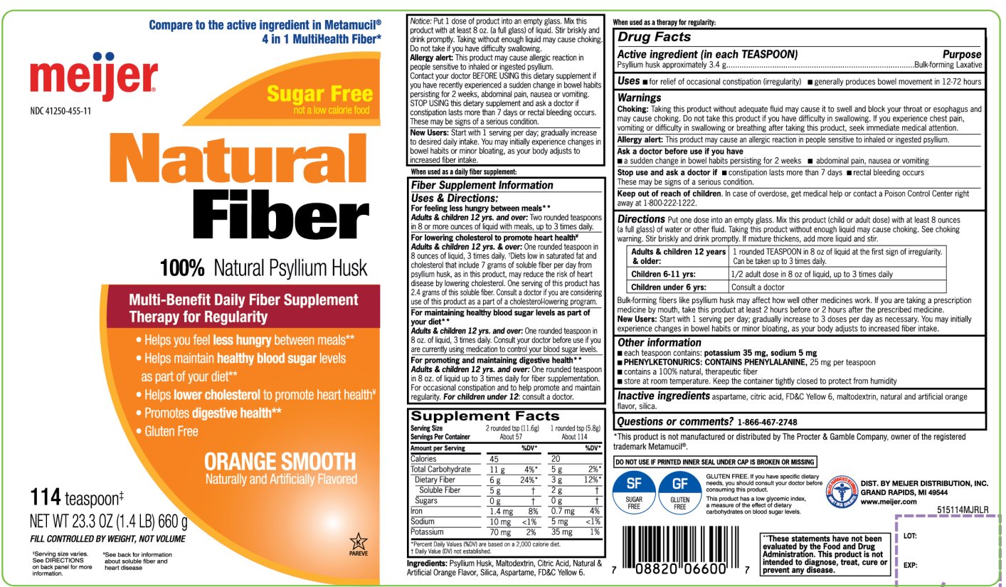 meijer fiber powder orange smooth 114 teaspoons doses