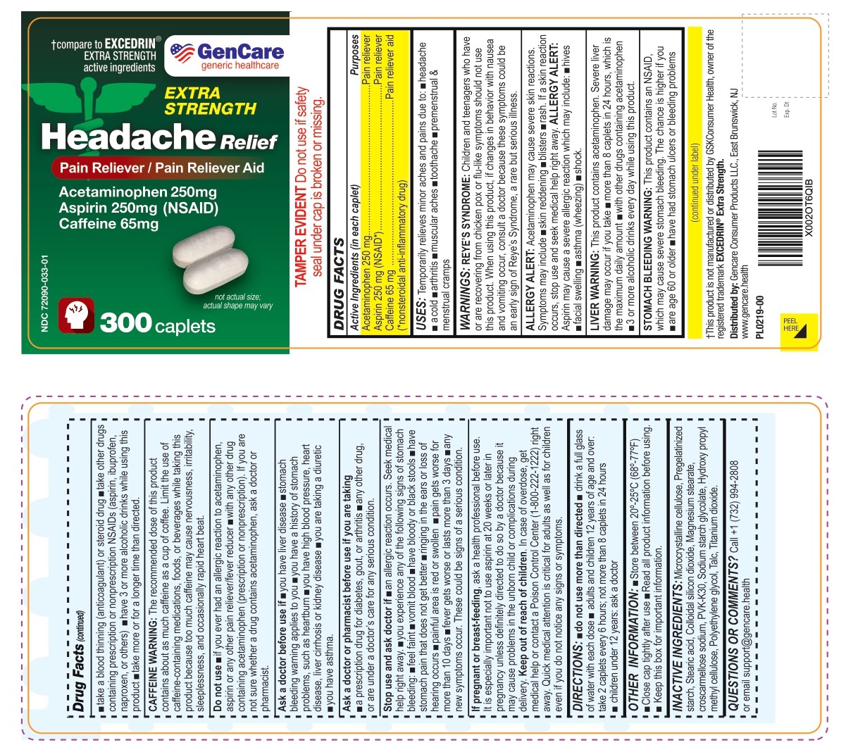 PL0219-00 GC Headache Relief ES 300ct