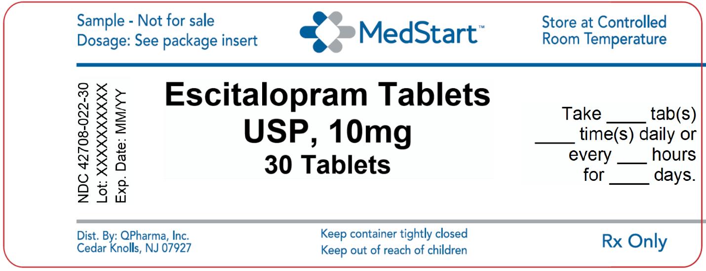 42708-022-30 Escitalopram Tablets USP 10mg x 30 V2