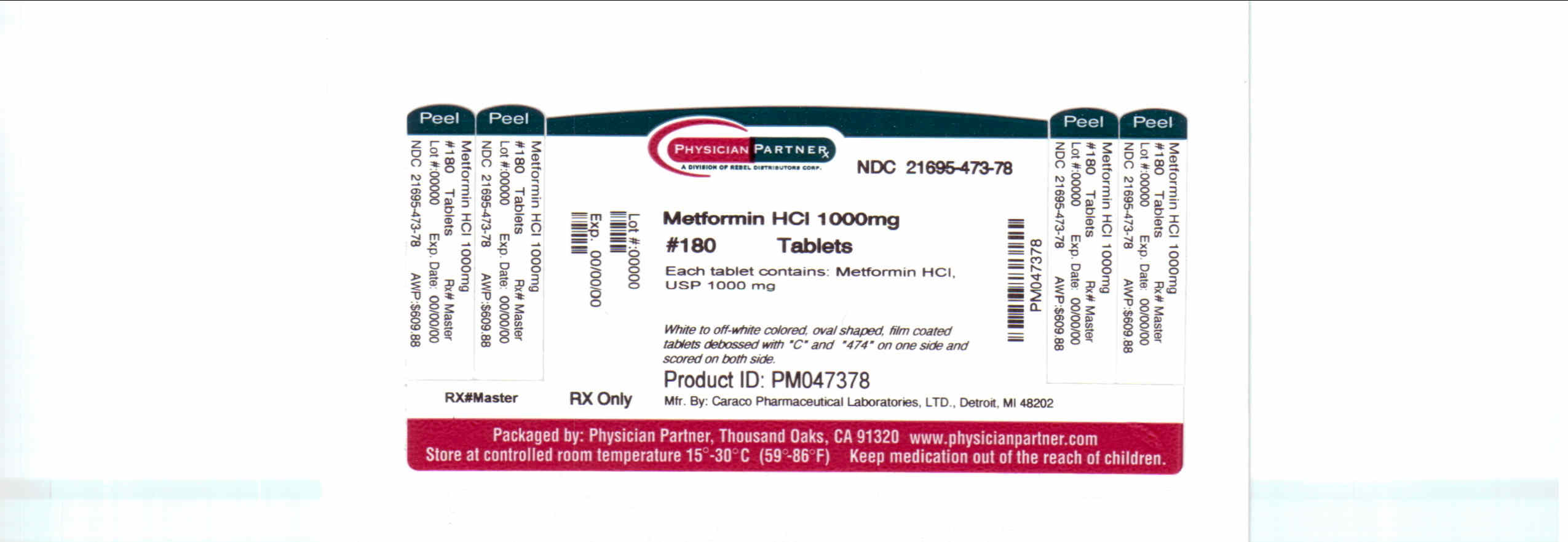 Metformin HCl 1000mg