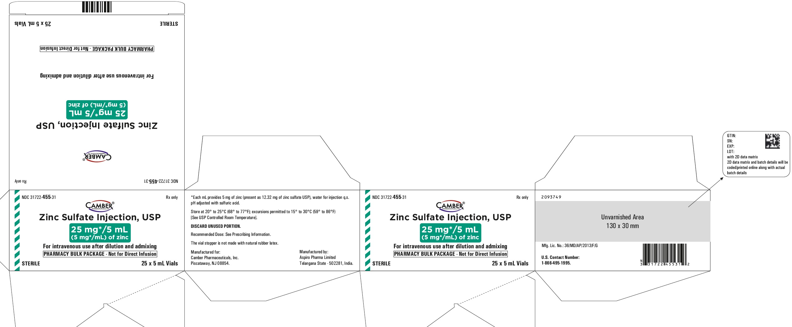 zincsulfateinj25mgper5mlcarton