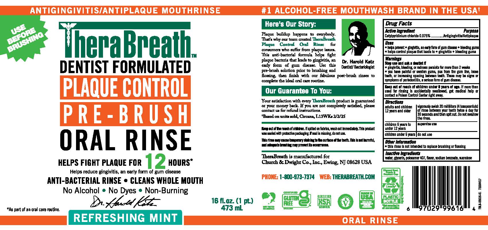 TB Plaque Control bottle label 72034417