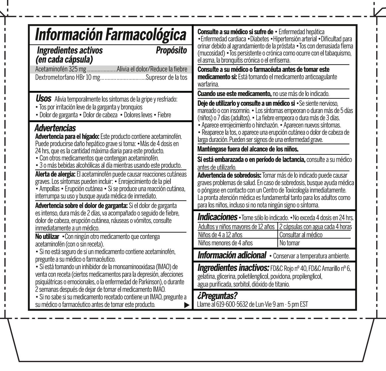 tabla drug facts eng
