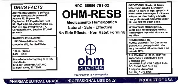 OHM-RESB 1 oz bottle label