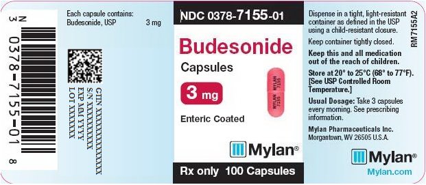 Budesonide Capsules 3 mg Bottle Label