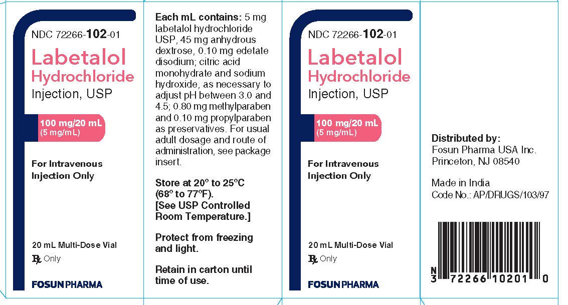 Labetalol hydrochloride 100 mg/20 ml-LABETALOL INJ injection.