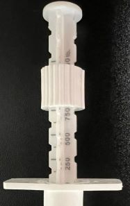 Ivermectin 6.08 Syringe - Handle Close-up - 2 rotated