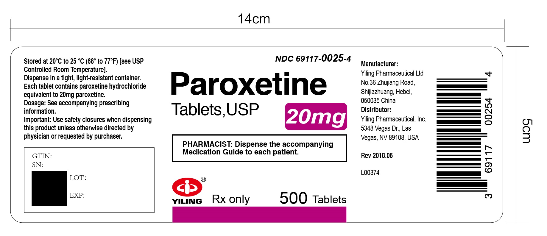 paroxetine-20mg 500s