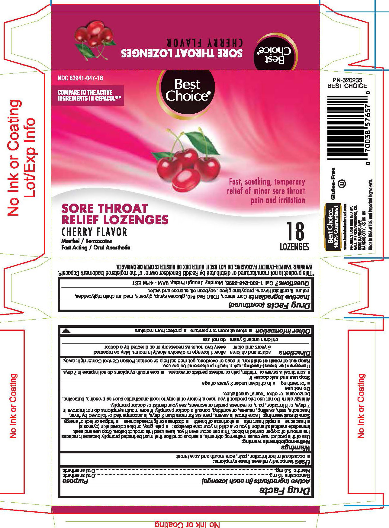 Best Choice Cherry Benzocaine 18ct Lozenges