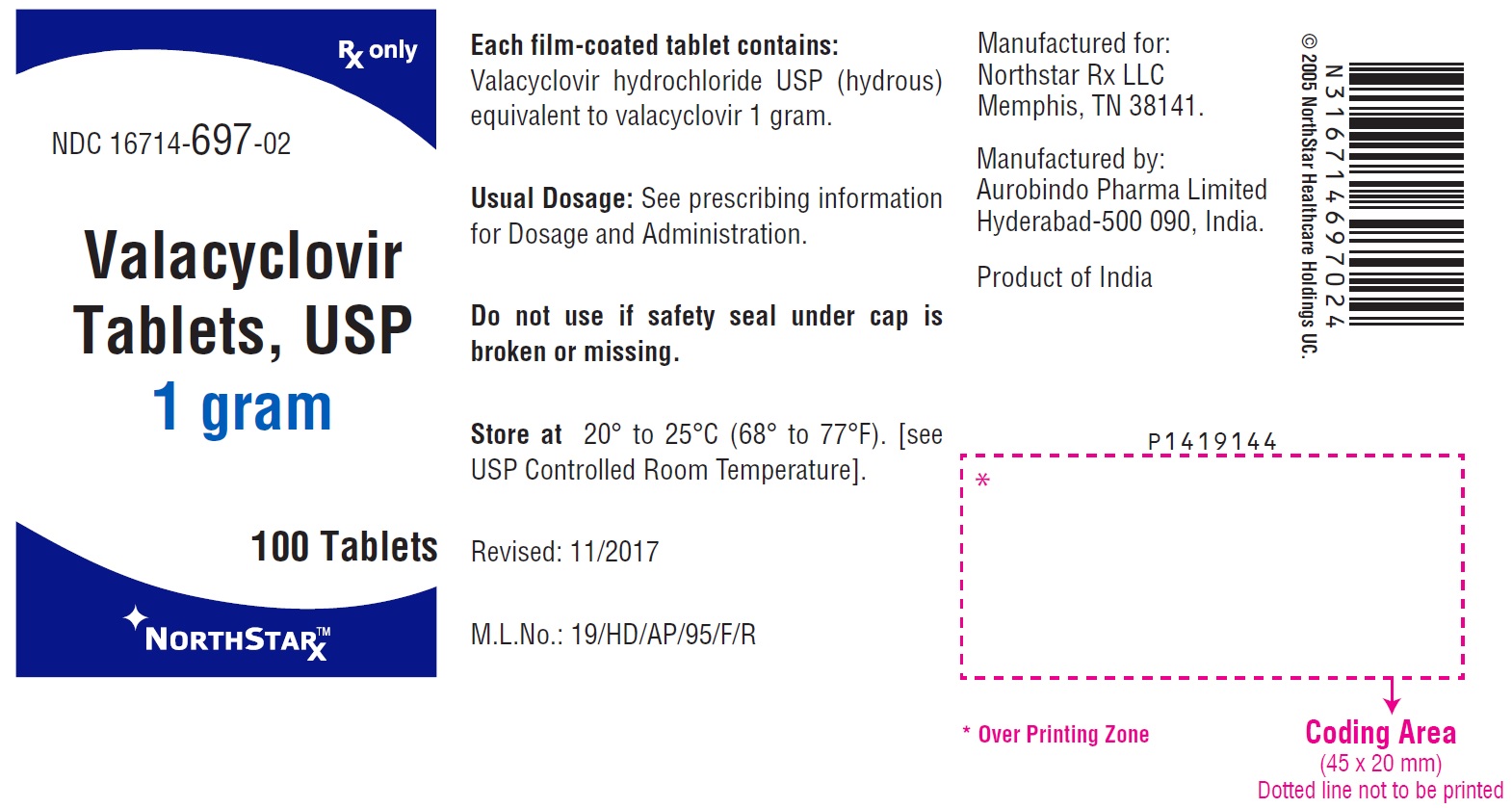 PACKAGE LABEL-PRINCIPAL DISPLAY PANEL - 1 g (100 Tablet Bottle)