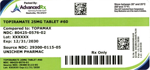 Topiramate 25mg #60