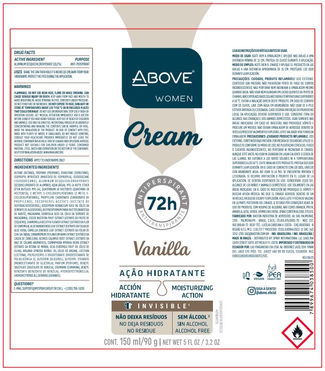 ABOVE CREAM ORIGINAL WOMAN ANTIPERSPIRANT DEODORANT 72H