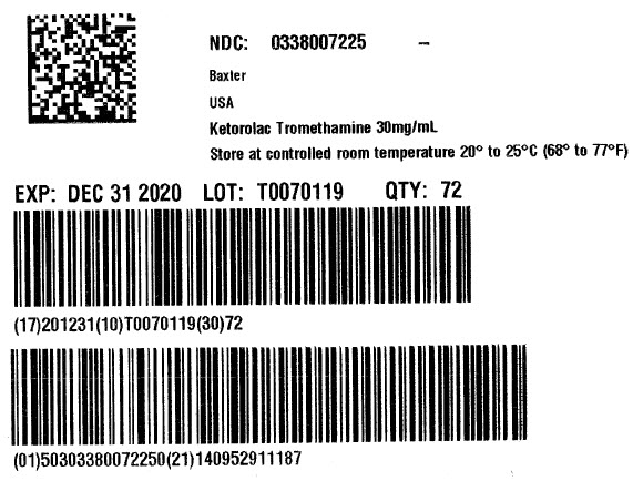 Ketorolac Representative Shipper Label 0338-0072-25