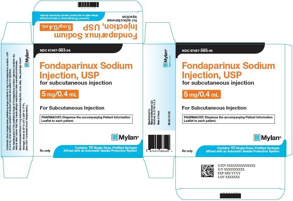 Fondaparinux Sodium Injection 5 mg/0.4 mL Carton Label
