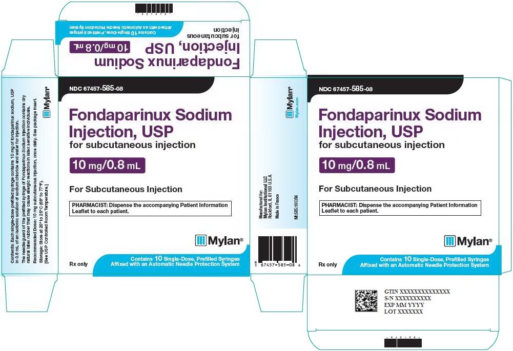 Fondaparinux Sodium Injection 10 mg/0.8 mL Carton Label