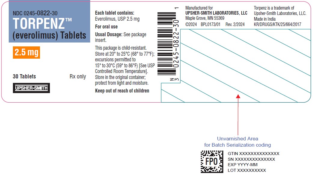 Principal Display Panel - 2.5 mg Tablet Bottle Label