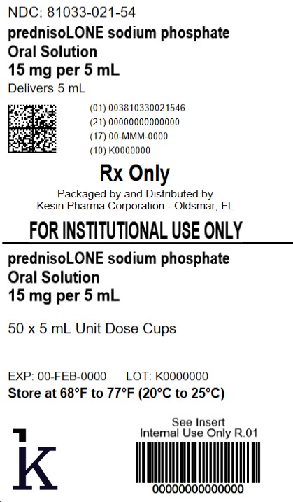 prednisoLONE sodium phosphate Oral Solution Carton 50 ct label