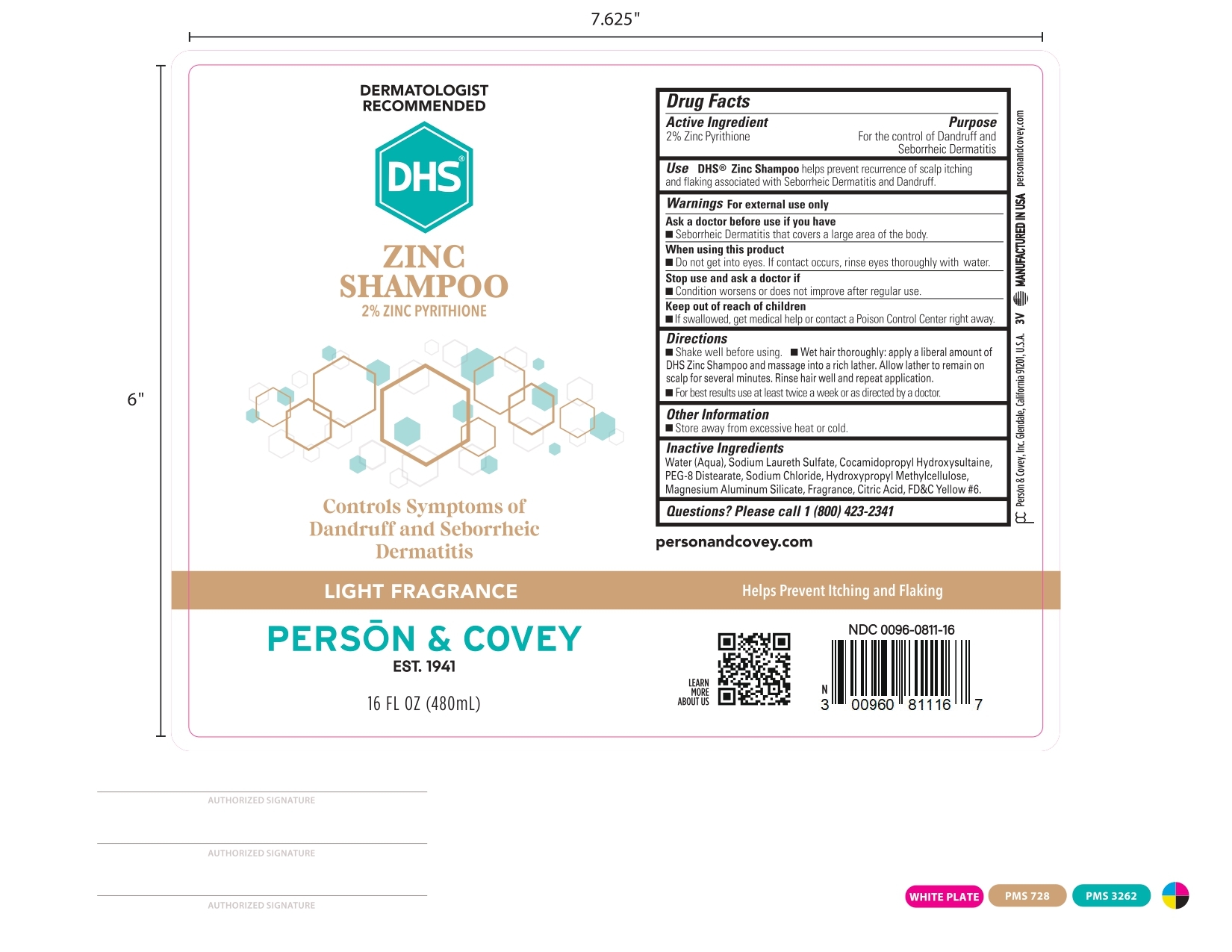 DHS Zinc Shampoo 16 oz 