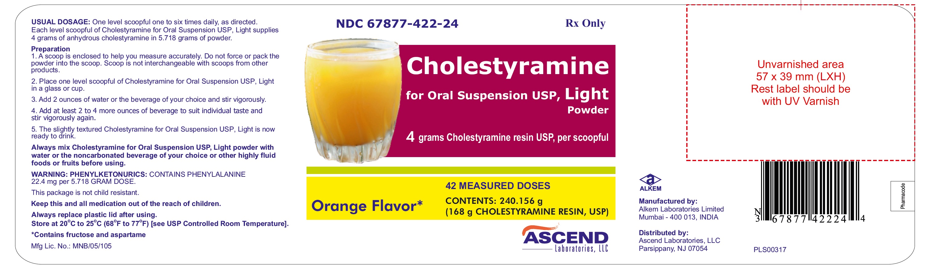 CHOLEYSTYRAMINE LIGHT powder, for suspension