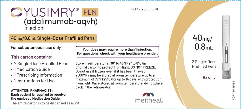 Carton Label - Two 40 mg/0.8 mL Single-Dose Pens - YUSIMRY