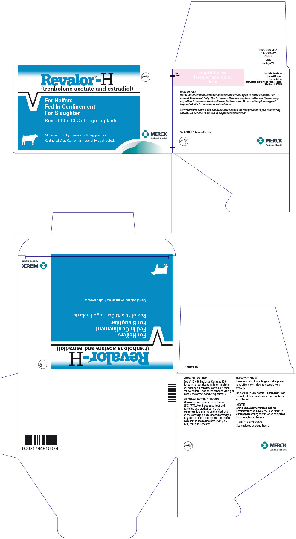 PRINCIPAL DISPLAY PANEL - 10 x 10 Cartridge Implants Carton